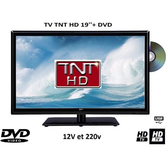 Télévision TV + DVD LED 19' 12V /220V camping car - Cdiscount TV
