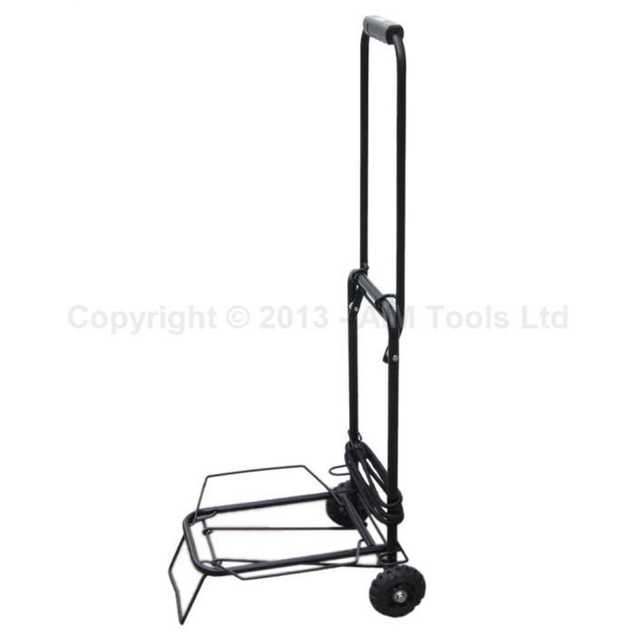 Chariot Pliable Pour Transport De Nourriture Ou Bagages - Noir, Base 42x27cm - Générique Neuf