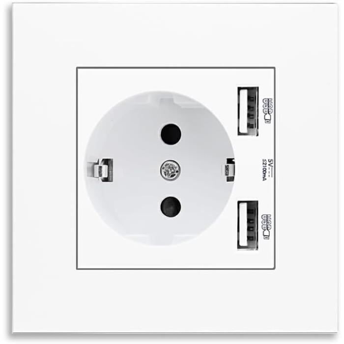 EuAcesry Lot De 2 Adaptateurs USB 3.0 Pour Prise Panneau - Convertisseur Rond - Adaptateur De Fixation Fileté Intégré 5 Gbps - Prise USB 3.0 - Montage
