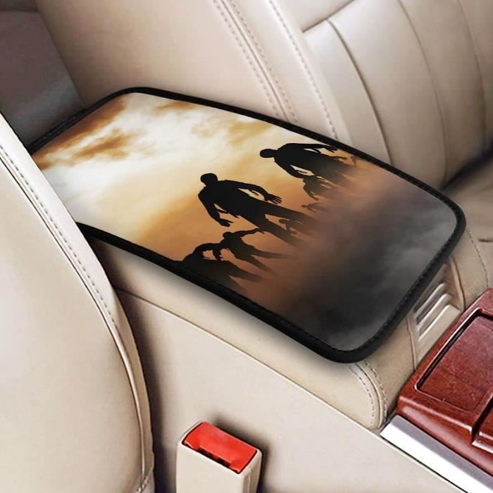Coussin D'accoudoir Central Voiture Avec Porte-gobelets – Organisateur Console, Protection Cuir Synthétique - 2