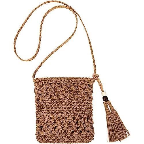 Sac Paille Femme Style Boho Fait Main Sac De Paille De Plage