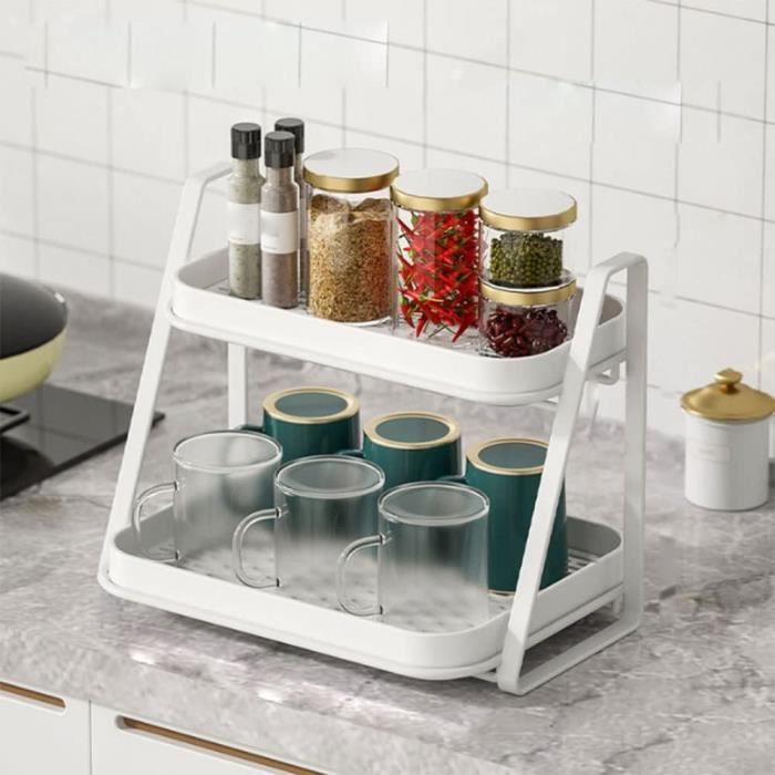 Étagère De Bureau à 3 Niveaux Trapézoïdale - Métal Et Panneau Haute Densité - 75 Cm De Large - Pour Bureau Ou Dortoir - 11