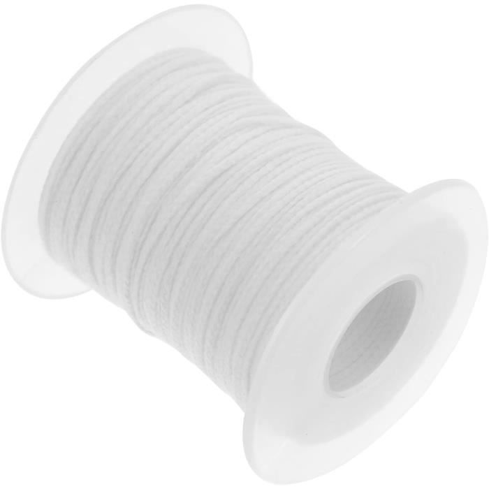 Rouleau De Mèches Pour Bougies En Coton - 61 Mètres Avec 100 Supports Métal - DIY Bougies Parfumées, Communion, Lampes