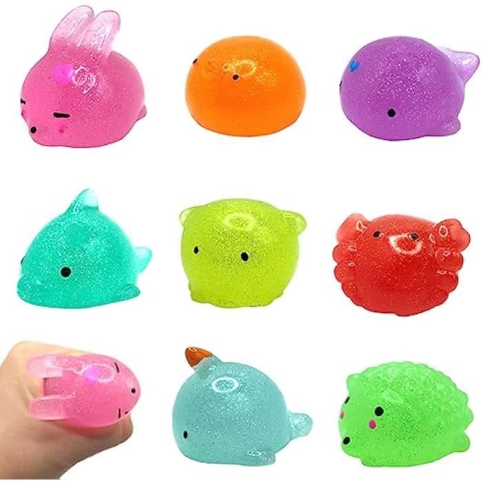 8 Pièces Animal Mignon Mochi Squeeze Toy, Kawaii Squishy Jouets Animaux,  Jouet Sensuel Doux,Soft Squeeze Jouet