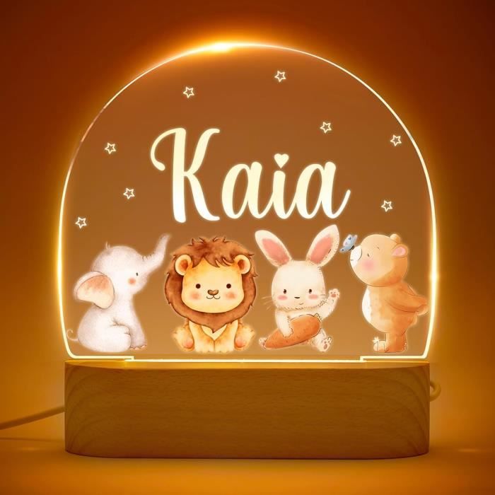 Lampe personnalisée pour enfant avec prénom – Modèle nuage – 45×30