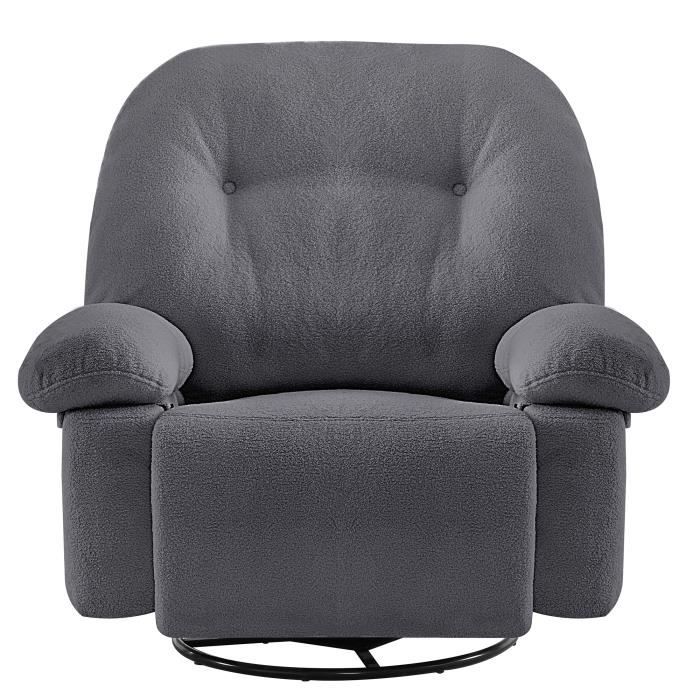 chaise pivotante sofa à 360°, sofa de massage en tissu, sofa de relaxation à massage thermique,gris