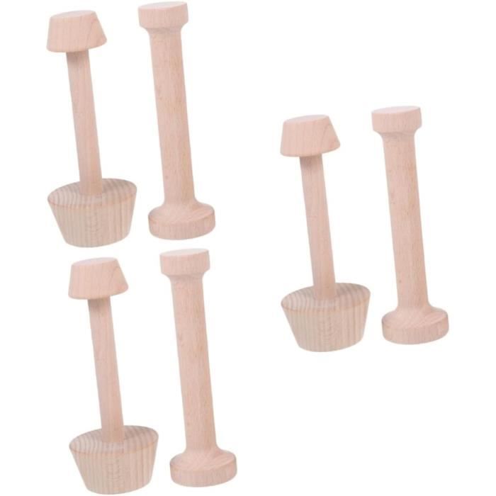 Pilon à Tarte En Bois - Outil Pâtisserie - Pour Tartelettes Aux œufs, Noix, Fruits - Diamètre 3 à 6 Cm - Ergonomique
