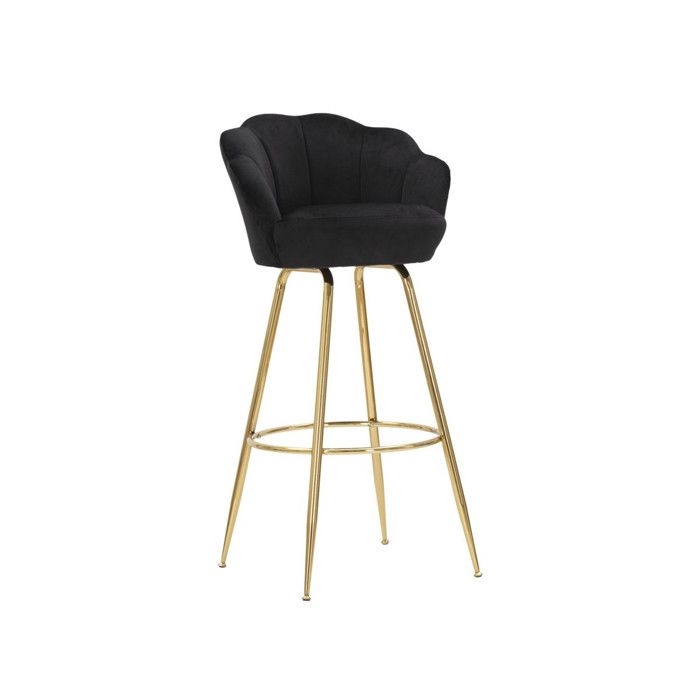 Tabouret de Bar Coquillage Vienna 110cm Noir & Or Tabouret de Bar Coquillage Vienna 110cm Noir & Or