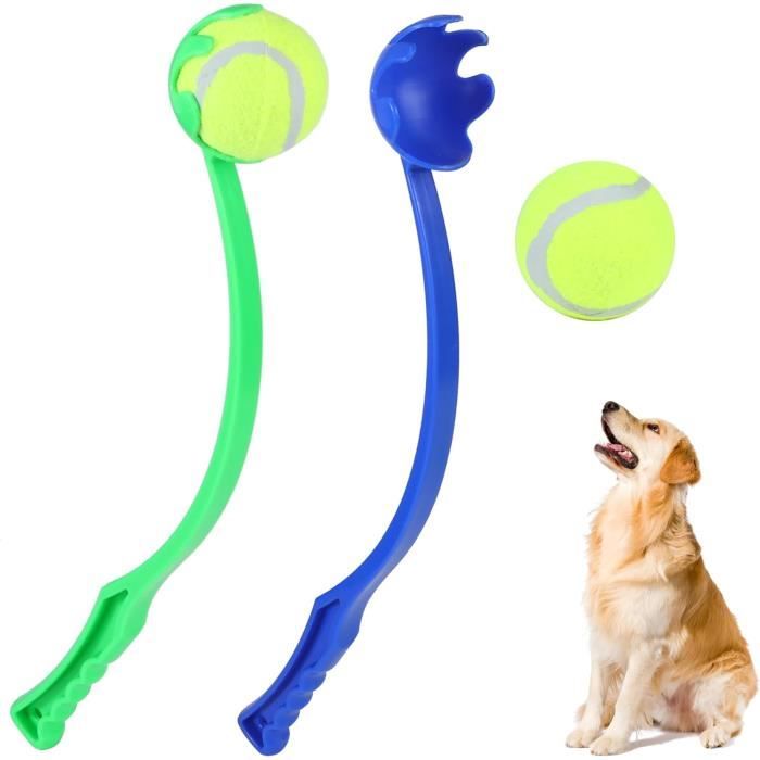 Lanceur de balle - Pour chien - Bleu et vert - Extérieur - Garantie 2 ans