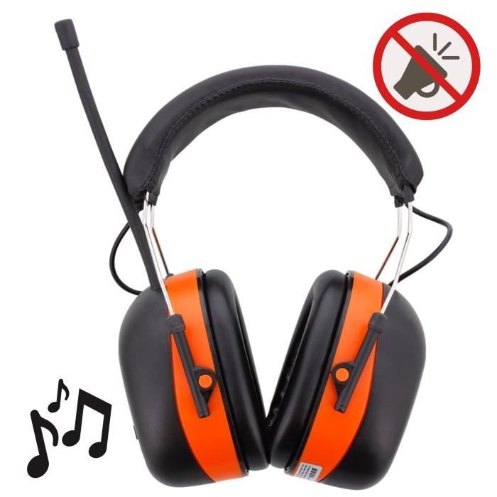 Casque De Protection Auditive Bluetooth Anti Bruit Radio FM Travail Chantier