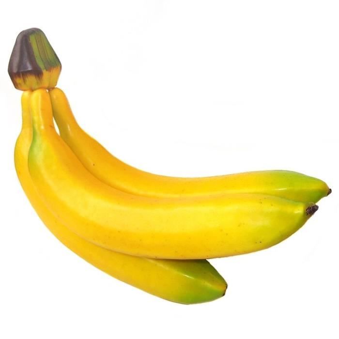 Bouquet de 3 bananes artificielles faux fruits jaunes en plastique decoratif banane Cdiscount Maison