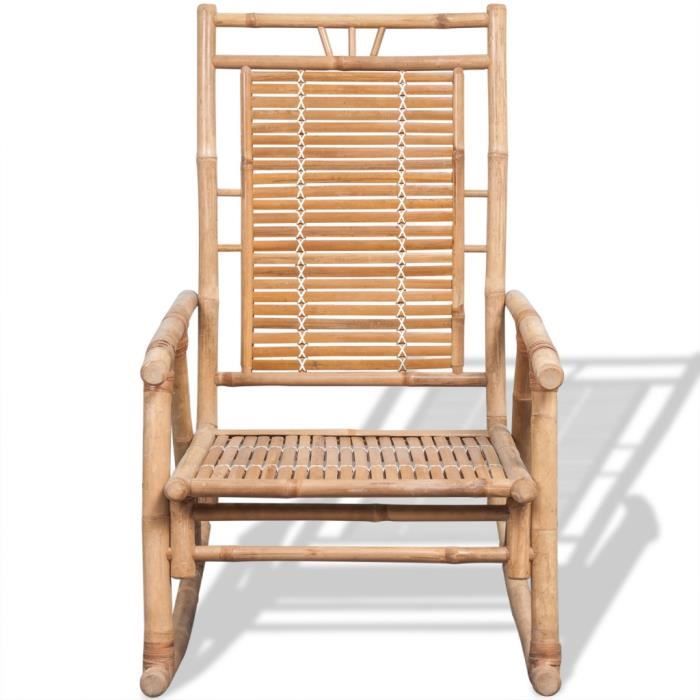 Fauteuils à bascule vidaXL - Chaise à bascule en bambou