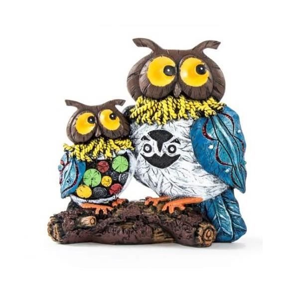 Statuette Figurine Hibou Avec Bebe 15 Cm A Cdiscount Maison