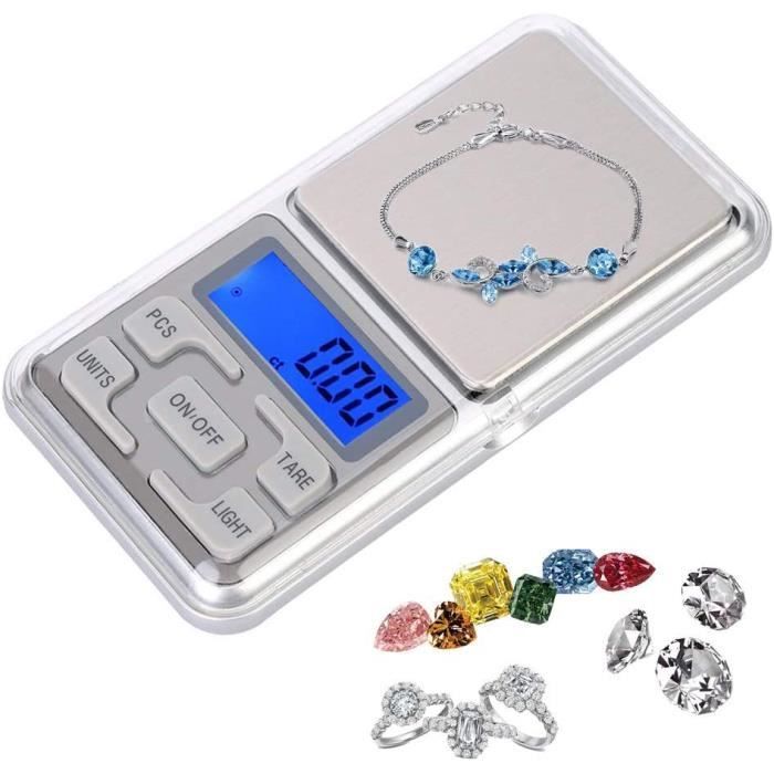 Balance De Poche LUPO 500g X 0,01g – Précision 0,01g Avec étui, écran LCD, Piles Incluses