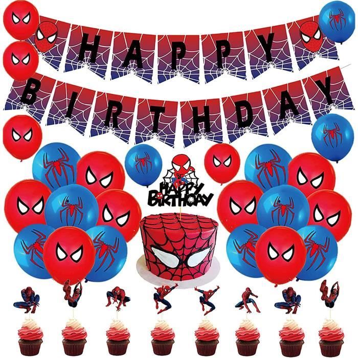 Lot de 10 badges personnalisés anniversaire ou fête - spiderman