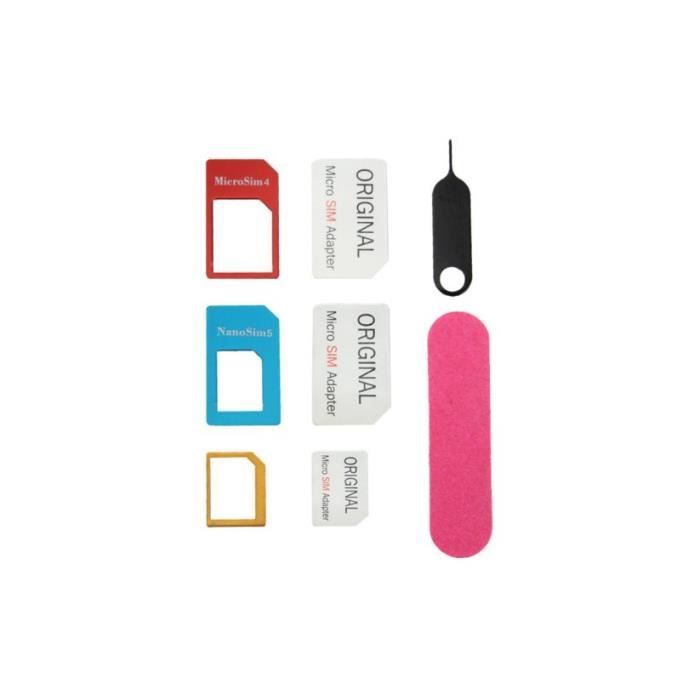 Support Iphone 5 5s Nano Sim To Micro Sim Card Adapter Nano Sim To Standard Sim Card Adapter Micro Sim To Standard Sim Card Cdiscount Telephonie