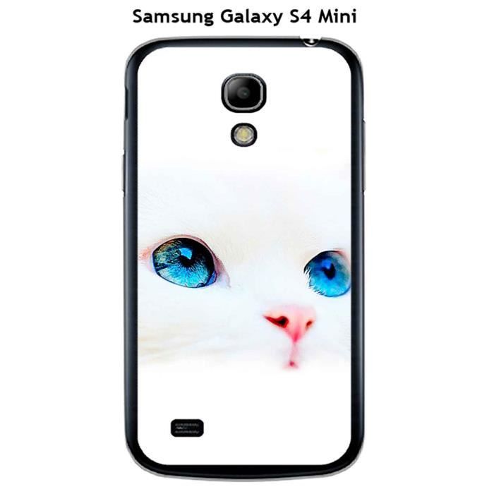 Coque Samsung Galaxy S4 Mini design Chat blanc yeu