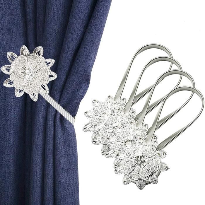 Embrasses à Rideaux,Embrasse à Rideaux Aimanté Embrase Rideau Fleur