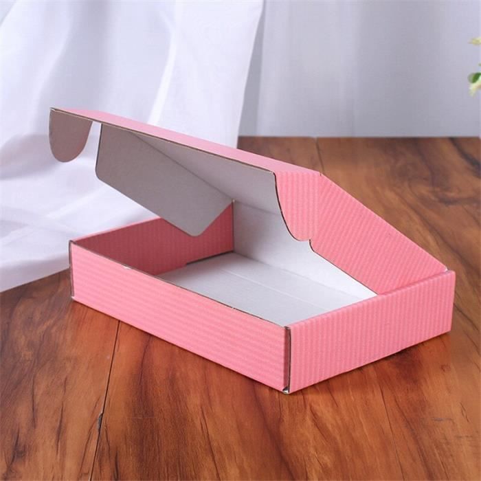 Lot 10 Boîtes Carton Ondulé Blanc 10x10x5,7 Cm – Expédition, Stockage, Emballage Éco