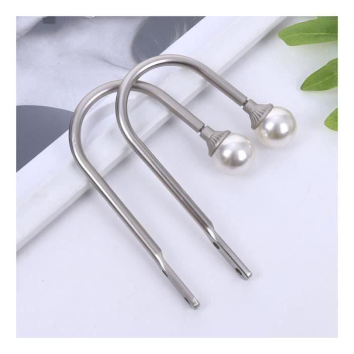 Embrasse A Rideau U Design Crochet Embrasse Rideaux Metal Curtain Decoration De Perles Argent Taille Unique Cdiscount Maison