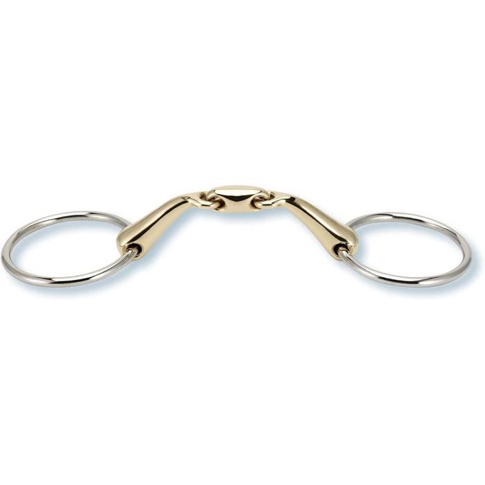 Embout à Bâillon Hollandais Pour Cheval - 3 Anneaux - Inox - Taille 4.75