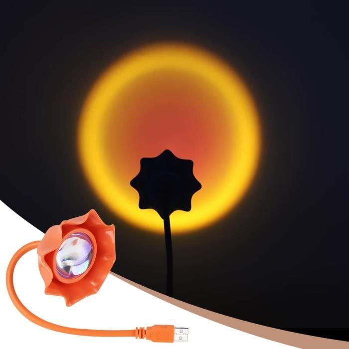 Lampe coucher de soleil-Sunset Lamp-Lampe LED arc-en-ciel-Lampe de  projection-Rotation à 360 degrés-Lampe de nuit USB-Beau- Sunset - Cdiscount  Maison