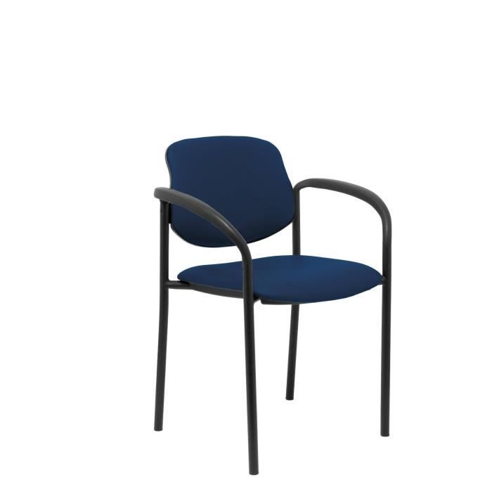 Chaise - PIQUERAS Y CRESPO - Modèle Villalgordo - Tissu similaire bleu marine - Accoudoirs - 4 pieds Chaise - PIQUERAS Y CRESPO - Modèle Villalgordo - Tissu similaire bleu marine - Accoudoirs - 4 pieds