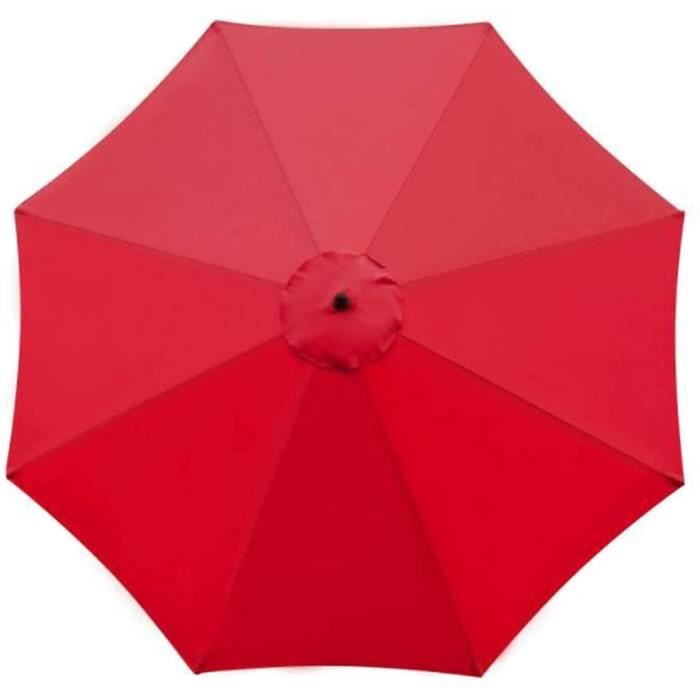 Housse De Remplacement Pour Parasol 2,7m Ou 3m - Toile Imperméable Anti-UV, 8 Baleines, Polyester Résistant