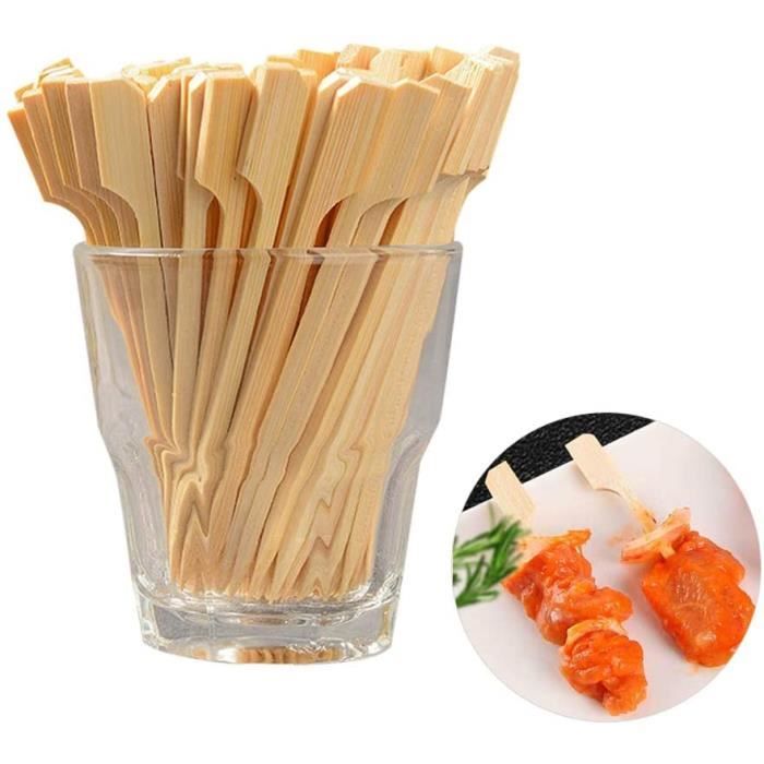 100 Brochettes En Bambou - 12 Cm, Parfaites Pour Apéros, Barbecues Et Cocktails - 12