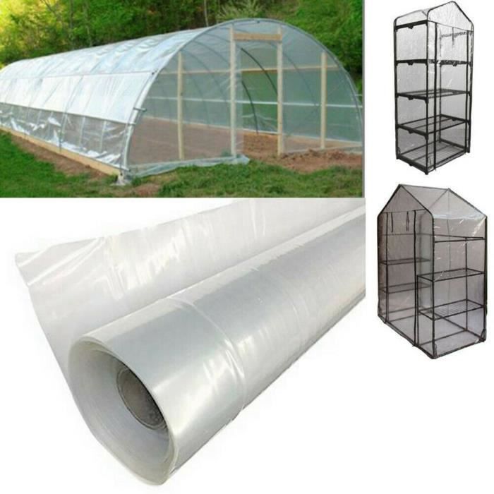 Bâche Transparente En Polyéthylène Pour Serre - 4m X 5m, épaisseur 0.04mm, Film De Protection Pour Jardin
