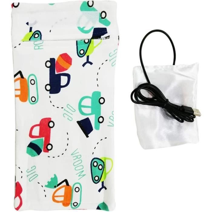 Manyo Chauffe Biberon USB Chauffe Biberon de Voyage Chauffe-Lait Pochette Portable pour Poussette Voiture Bureau Sac Isotherme Biberon 