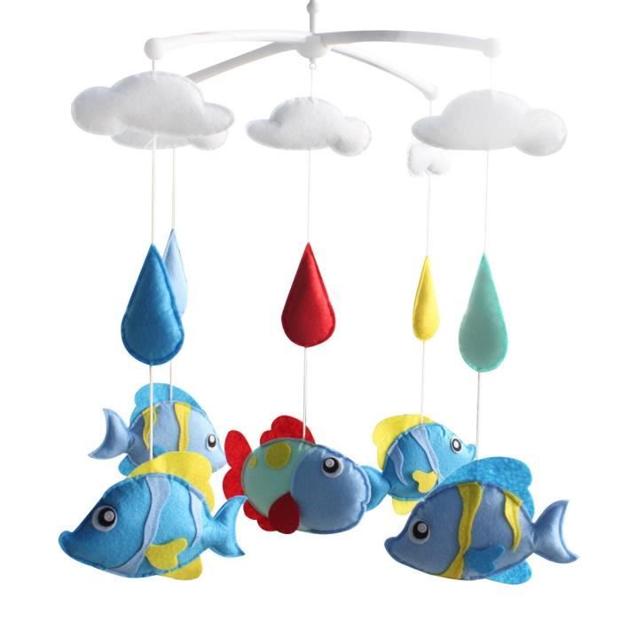 Les poissons d'aquarium] infantile Mobile musical, Nursery Mobile