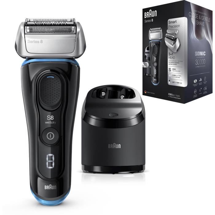 Rasoir Électrique BRAUN Series 8 8365cc - Barbe Homme - Tête de Précision -  Technologie Sonic - Cdiscount Electroménager