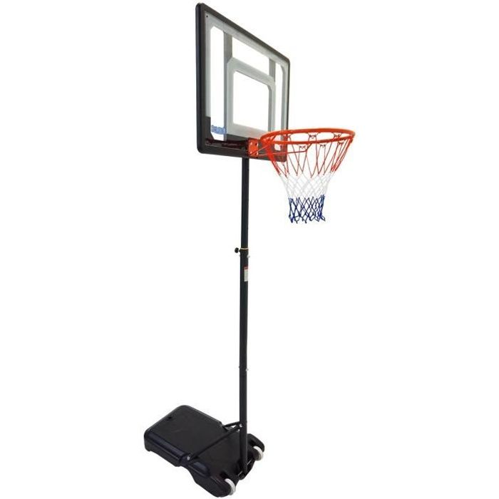 Panier De Basket Sur Pied SAMAX Hauteur Réglable 100-305 Cm Mobile Avec Roulettes
