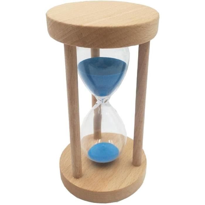 Hess Holzspielzeug 14582 - Horloge brosse à dents en bois, série hibou, pour les enfants, fait à la main, sablier avec du sable coloré, pour une utilisation quotidienne lors du brossage des