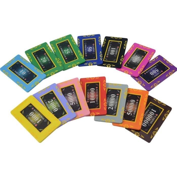 Lot De 50 Jetons De Poker Professionnels - 12g, Noyau Métallique, Design Laser Valeurs 1 à 10 000