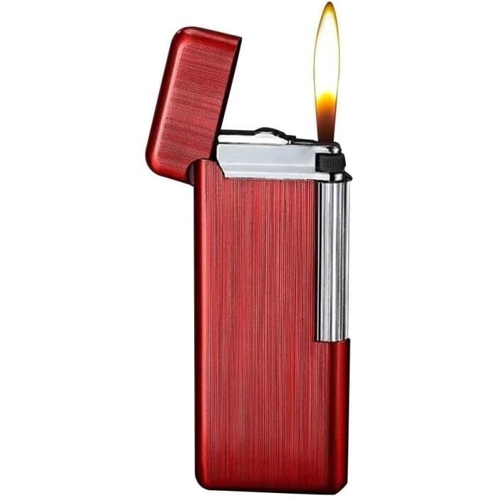 Petit Briquet Portable à Flamme Nue, Allumage Silencieux Par Bouton
