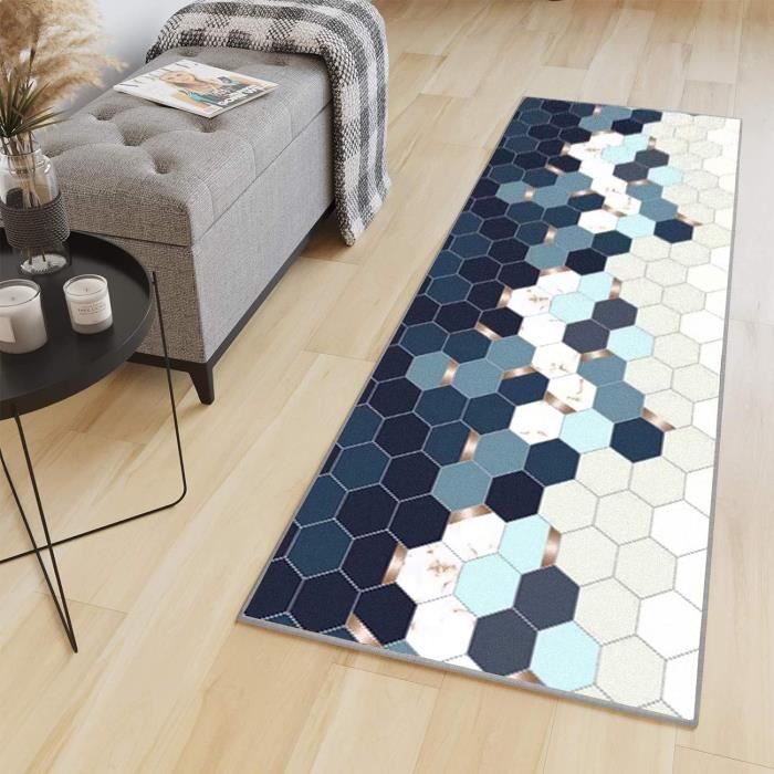 KARAT |Tapis antidérapant très absorbant Coton Bleu 200 x 300 cm