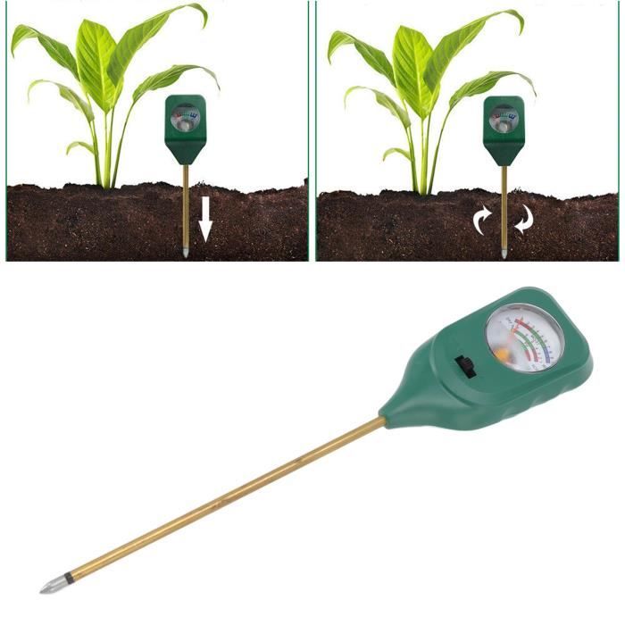 Dooppa Testeur De Sol, 3 En 1 L'humidité Du Sol Mètre, Léger Et Testeur De PH Acidité, Plante