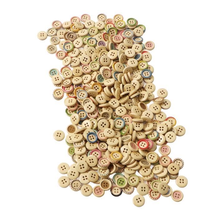 Lot De 100 Boutons Bois Forme Carotte - 2 Trous - Pour Couture Et Artisanat