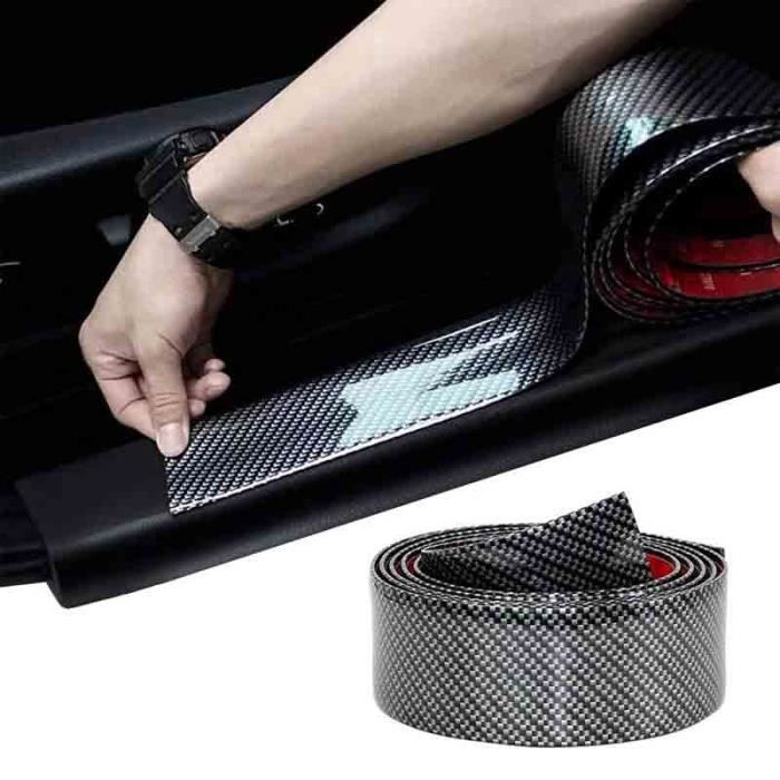 Film De Protection En Fibre De Carbone Pour Seuil De Porte De Voiture Compatible Avec Plupart Des Voitures Noir 10 Cm X 5 M X 0 5 Mm 99185221