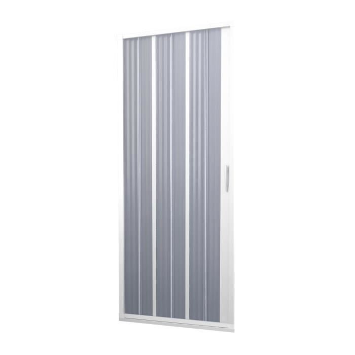 Porte Paroi de douche en PVC 150CM H185 pliante avec ouverture latérale couleur Blanche mod. Flex