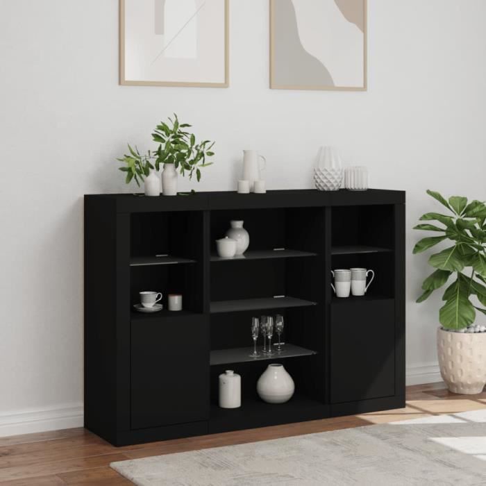 Lot De 3 Maisons De Noël En Bois à LED - Décoration Lumineuse Pour Centre De Table Ou Cheminée