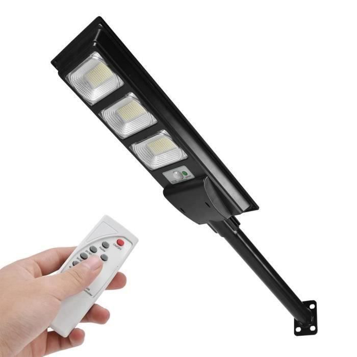 GRAND LAMPADAIRE SOLAIRE À LED EXTÉRIEUR PUISSANT 600 W LANTERNE CAPTEUR