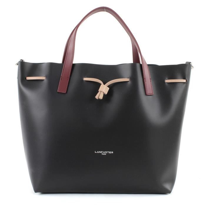 LANCASTER Pur Smooth Bucket Bag NoirBordeuax [42085] Cdiscount
