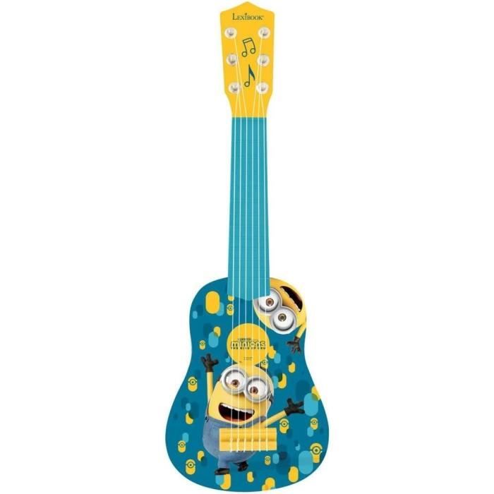 Lexibook - Ma première guitare Les Minions - Hauteur 53 cm - Guide d'apprentissage inclus