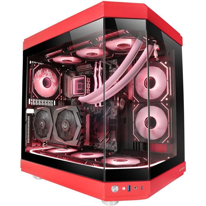 Boîtier Gaming - Mars Gaming - MC-3T - Triple Verre Trempé - Refroidissement Optimisé - USB-C et 3.0