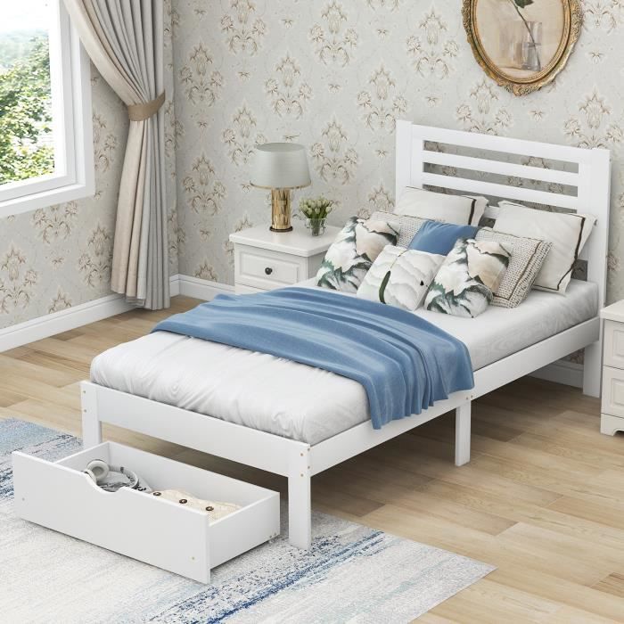 Lit Superposé Enfant Avec Toboggan ModernLuxe - Pin Massif 200x90cm