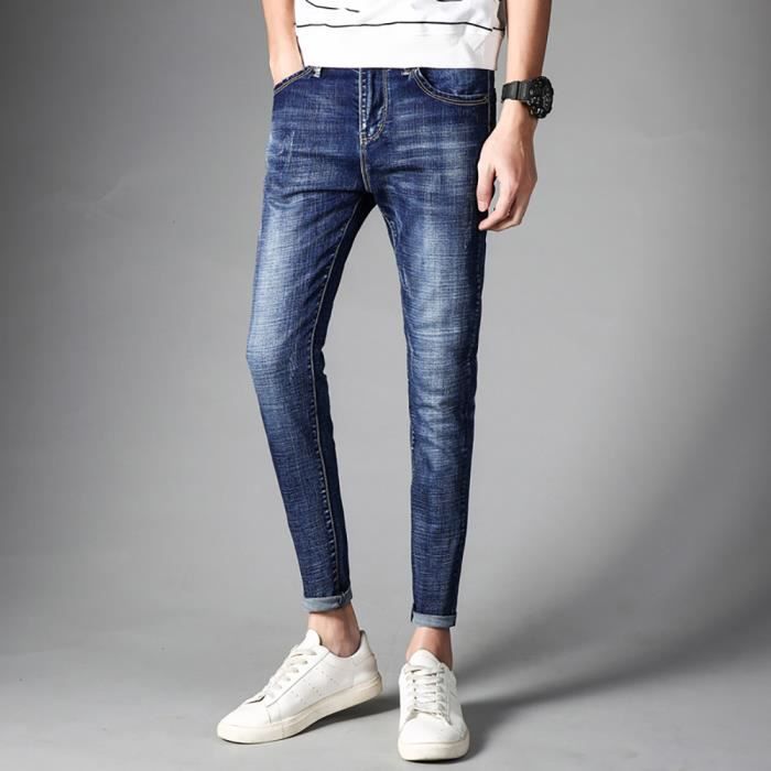 Pantalon Stretch en jeans grande taille Homme Pantalon en Jeans Casual  Style Cotton taille moyenne Coupe Droit Noir Noir - Cdiscount Prêt-à-Porter
