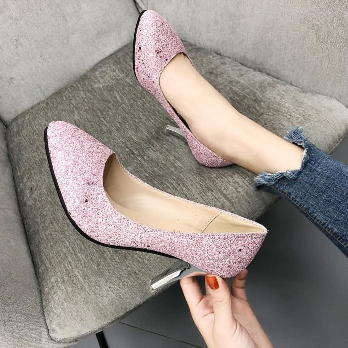 Escarpins Giulia Rose à Talons Hauts - Nubuck Élégant et Confortable pour Femme